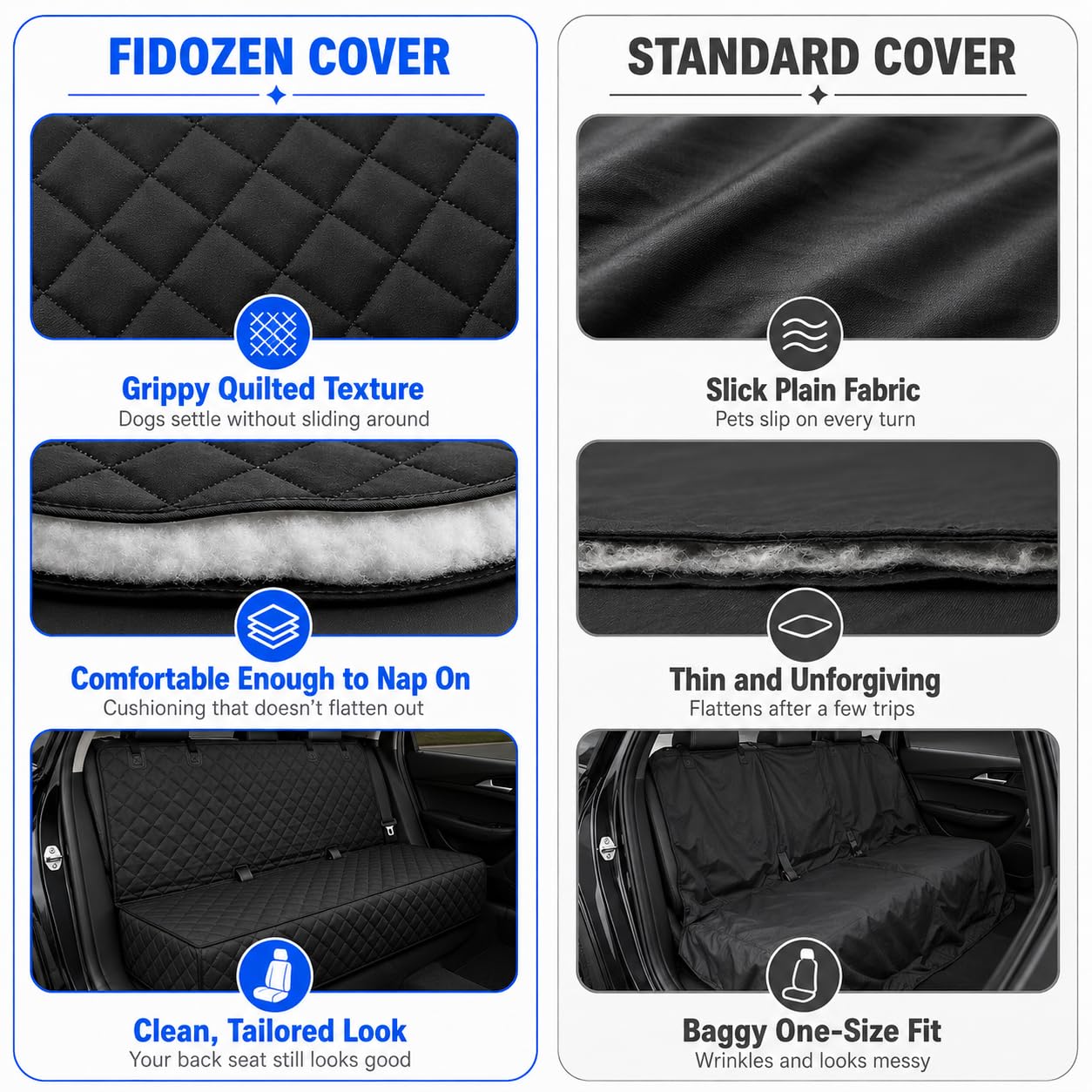 Full Bench Seat Cover – Black, Large view 6