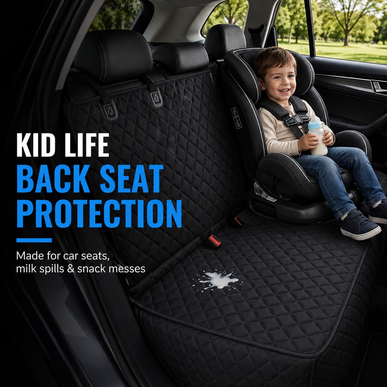 Full Bench Seat Cover – Black, Large view 8