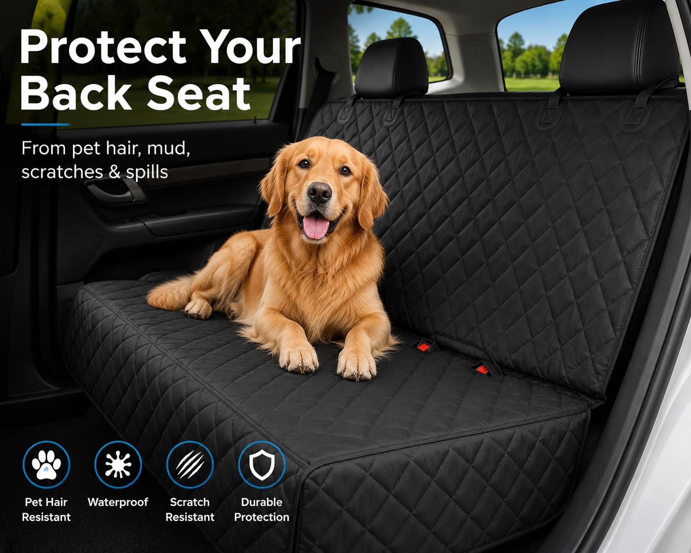 Full Bench Seat Cover – Black, Small view 7