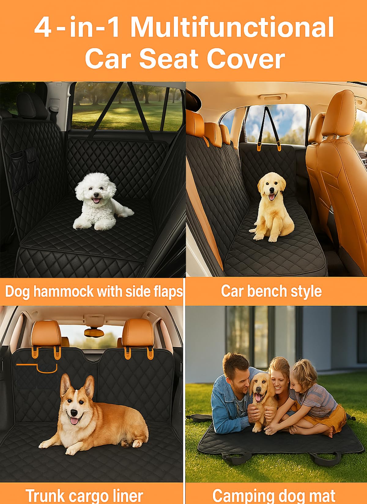 Heavy-Duty Hammock Seat Cover – Orange view 4