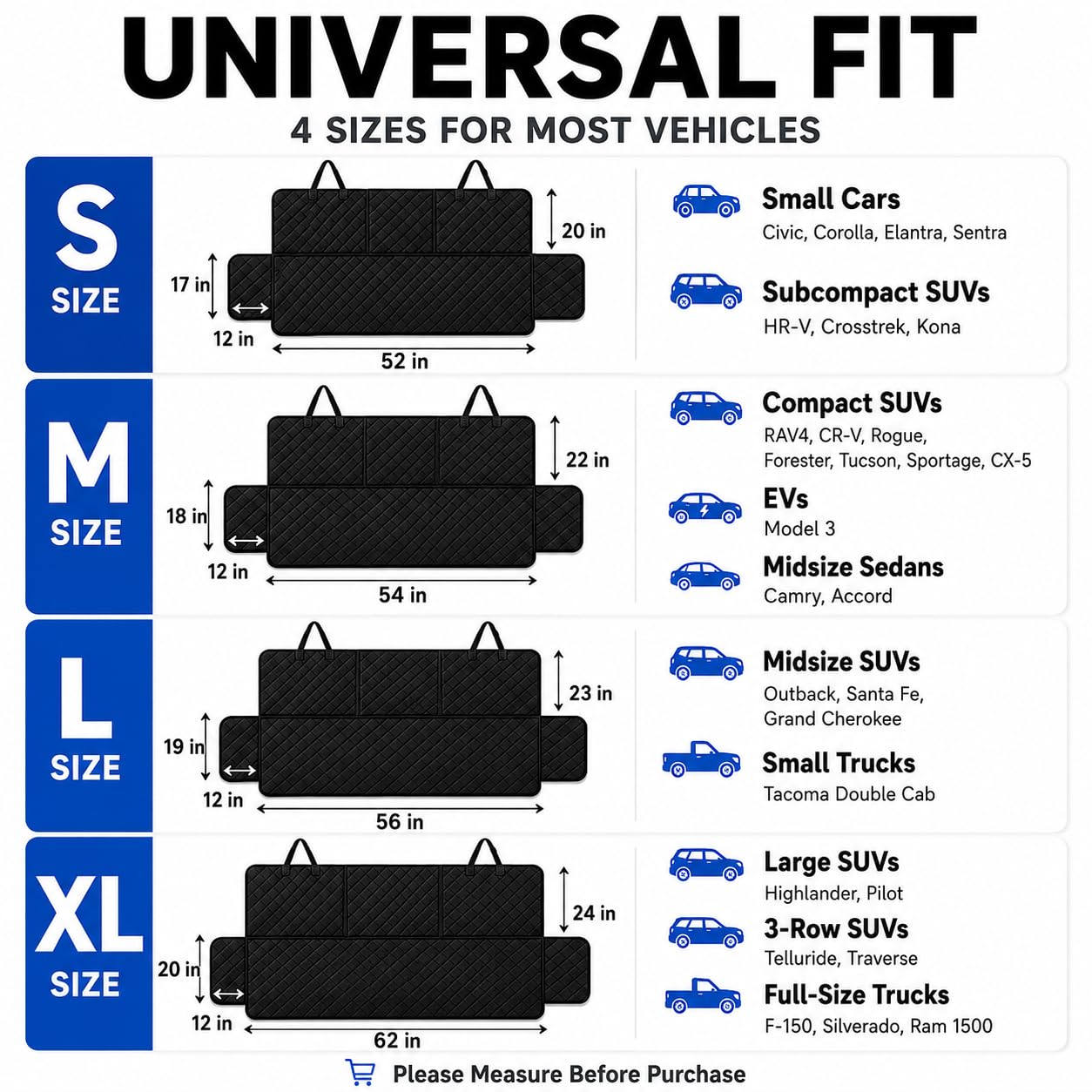 Split Bench Seat Cover – Black, Small view 2