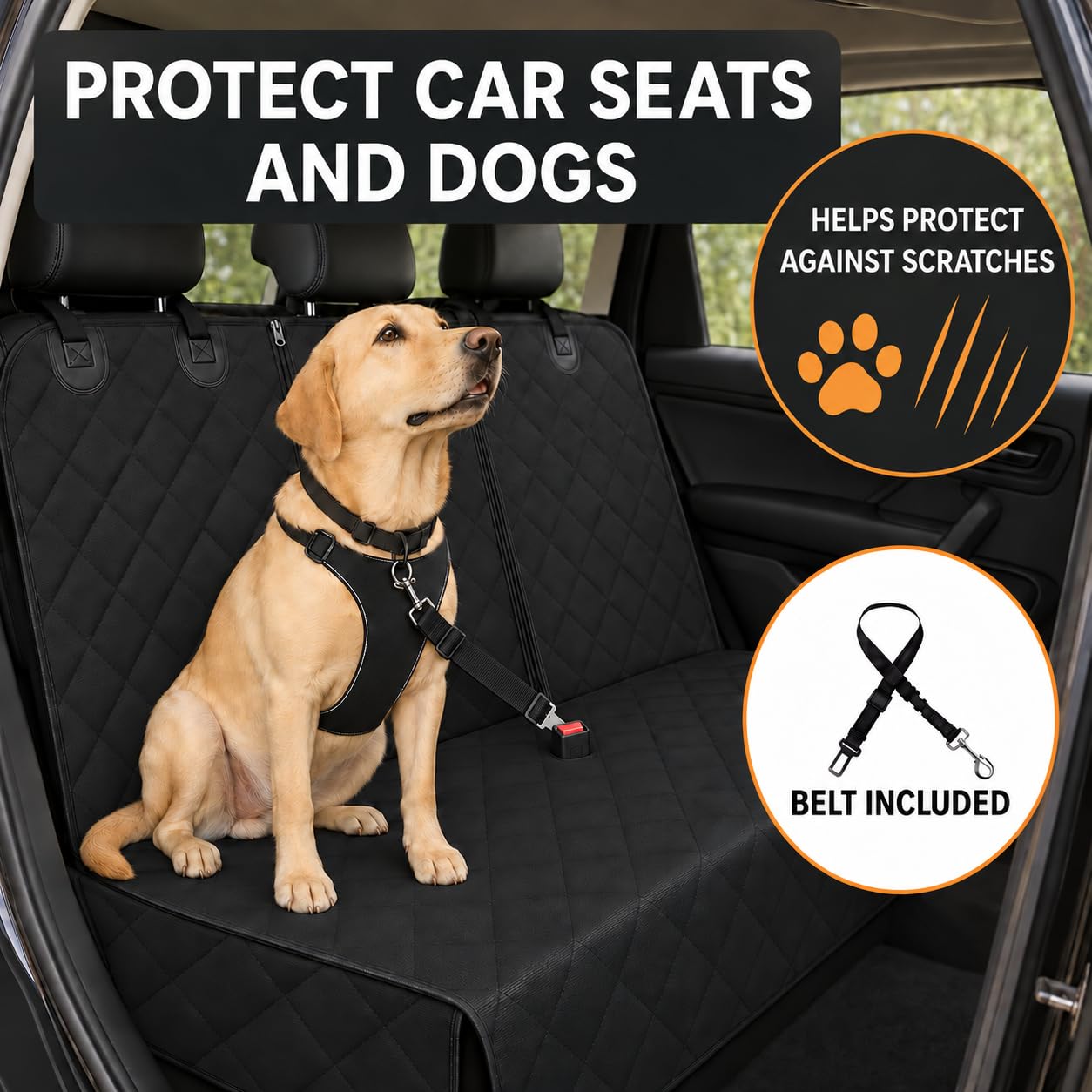 Split Bench Seat Cover – Black, Small view 4