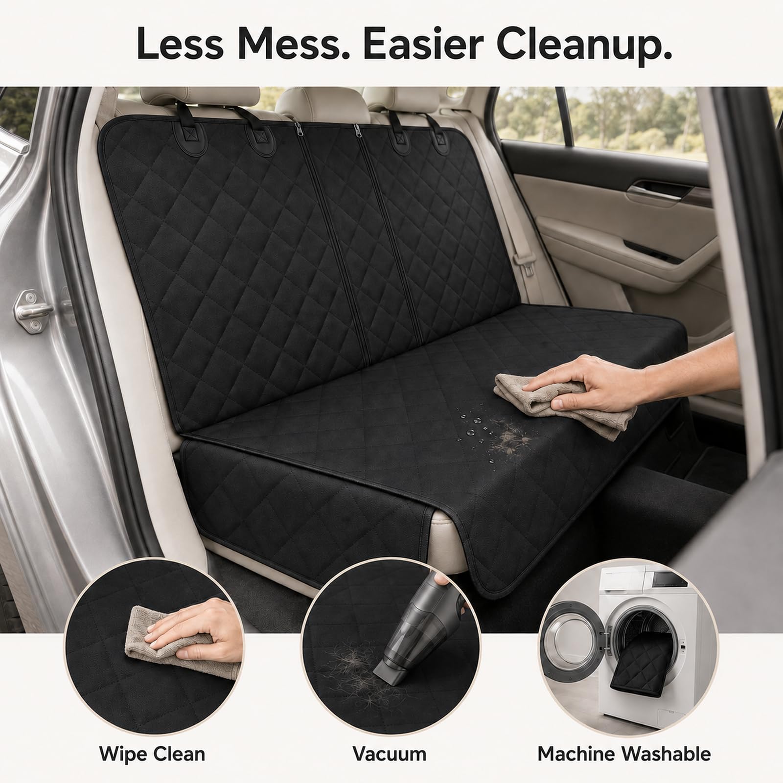 Split Bench Seat Cover – Black, XL view 9